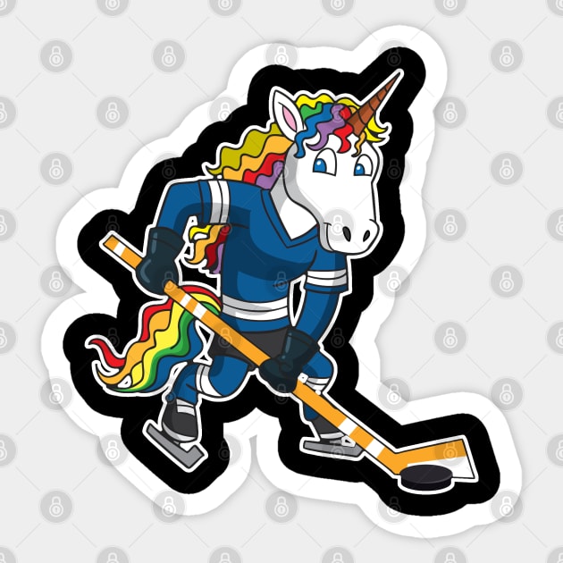 Ice Hockey Unicorn Sports Sticker by E